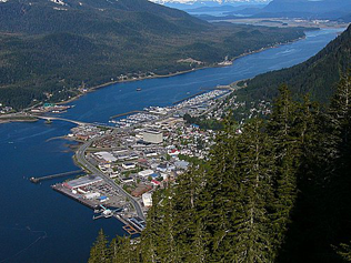aerial photo of Juneau Alaska